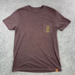 Java Monster Energy Drink Pocket T-Shirt Mens Medium Brown Heather‎ Logo Tee NEW